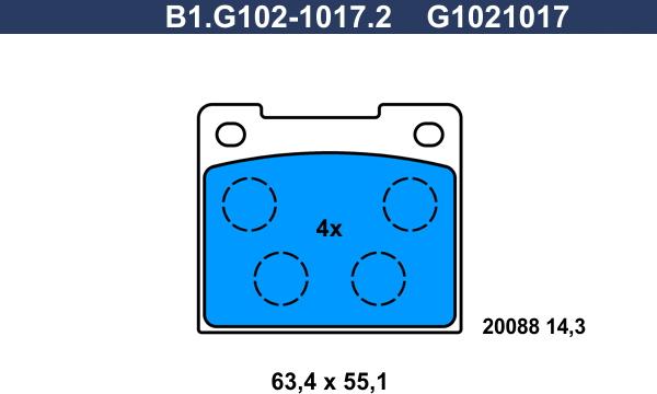 Galfer B1.G102-1017.2 - Kit pastiglie freno, Freno a disco www.autoricambit.com