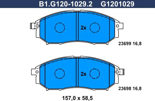 Galfer B1.G120-1029.2 - Kit pastiglie freno, Freno a disco www.autoricambit.com