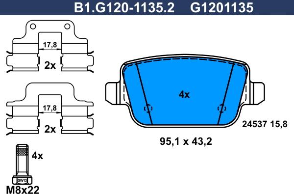Galfer B1.G120-1135.2 - Kit pastiglie freno, Freno a disco www.autoricambit.com