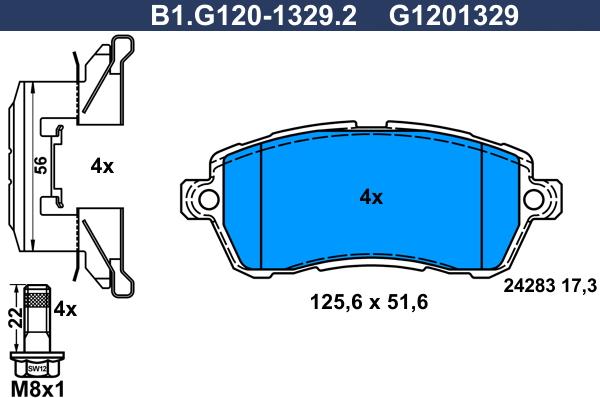 Galfer B1.G120-1329.2 - Kit pastiglie freno, Freno a disco www.autoricambit.com
