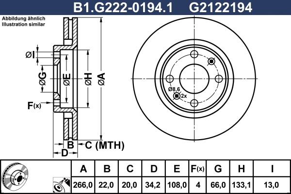 Galfer B1.G222-0194.1 - Discofreno www.autoricambit.com