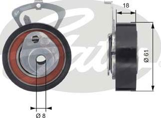 Gates T43078 - Rullo tenditore, Cinghia dentata www.autoricambit.com