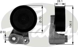 Gates T38066 - Tendicinghia, Cinghia Poly-V www.autoricambit.com