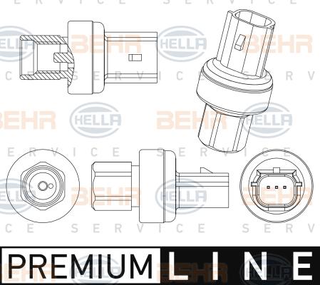 HELLA 6ZL 351 005-711 - Interruttore a pressione, Climatizzatore www.autoricambit.com