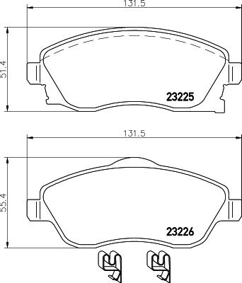 HELLA 8DB 355 018-511 - Kit pastiglie freno, Freno a disco www.autoricambit.com