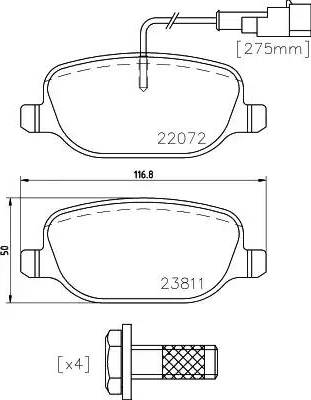 HELLA 8DB 355 023-351 - Kit pastiglie freno, Freno a disco www.autoricambit.com