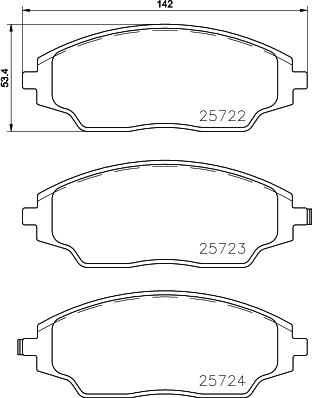 HELLA 8DB 355 023-241 - Kit pastiglie freno, Freno a disco www.autoricambit.com