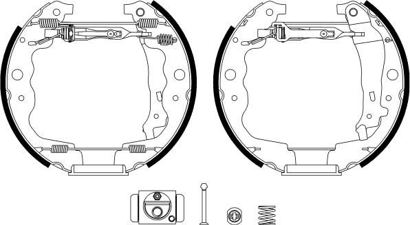 HELLA 8DB 355 022-871 - Kit freno, freni a tamburo www.autoricambit.com