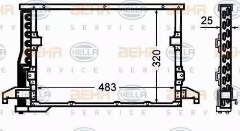 HELLA 8FC 351 305-071 - Condensatore, Climatizzatore www.autoricambit.com