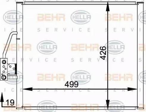 HELLA 8FC 351 300-001 - Condensatore, Climatizzatore www.autoricambit.com