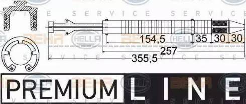 HELLA 8FT 351 197-251 - Essiccatore, Climatizzatore www.autoricambit.com