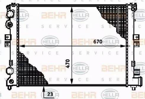 HELLA 8MK 376 719-474 - Radiatore, Raffreddamento motore www.autoricambit.com