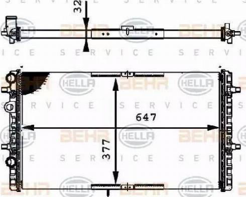 HELLA 8MK 376 716-324 - Radiatore, Raffreddamento motore www.autoricambit.com