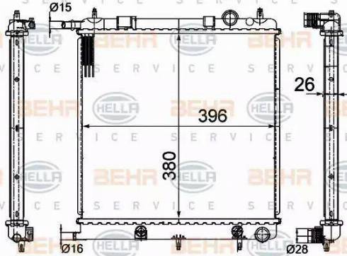 HELLA 8MK 376 718-621 - Radiatore, Raffreddamento motore www.autoricambit.com