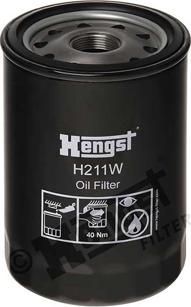 Hengst Filter H211W - Filtro olio www.autoricambit.com
