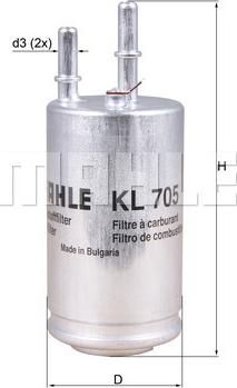 KNECHT KL 705 - Filtro carburante www.autoricambit.com