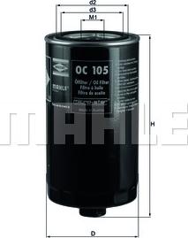 KNECHT OC 105 - Filtro olio www.autoricambit.com