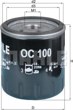 KNECHT OC 100 - Filtro olio www.autoricambit.com