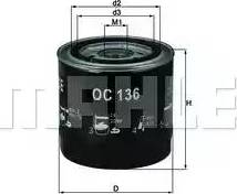 KNECHT OC136 - Filtro olio www.autoricambit.com
