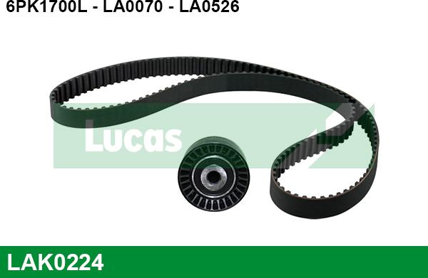 LUCAS LAK0224 - Kit Cinghie Poly-V www.autoricambit.com