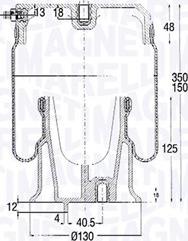 Magneti Marelli 030607020185 - Soffietto, Sospensione pneumatica www.autoricambit.com