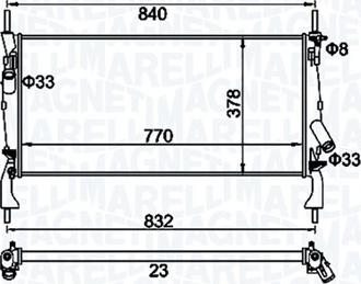 Magneti Marelli 350213158900 - Radiatore, Raffreddamento motore www.autoricambit.com