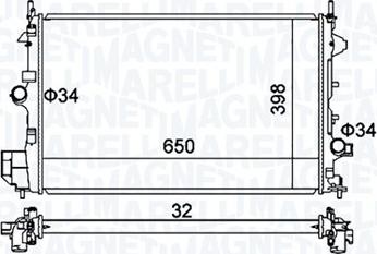 Magneti Marelli 350213173700 - Radiatore, Raffreddamento motore www.autoricambit.com