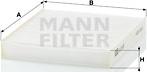 Mann-Filter CU 19 001 - Filtro, Aria abitacolo www.autoricambit.com