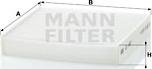 Mann-Filter CU 1827 - Filtro, Aria abitacolo www.autoricambit.com