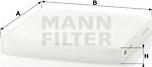 Mann-Filter CU 2358 - Filtro, Aria abitacolo www.autoricambit.com