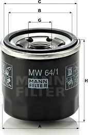 Mann-Filter MW 64/1 - Filtro olio www.autoricambit.com