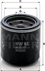 Mann-Filter MW 64 - Filtro olio www.autoricambit.com