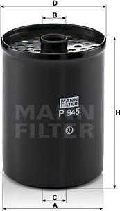 Mann-Filter P 945 x - Filtro carburante www.autoricambit.com
