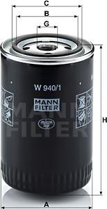 Mann-Filter W 940/1 - Filtro olio www.autoricambit.com
