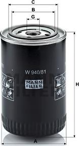 Mann-Filter W 940/81 - Filtro olio www.autoricambit.com
