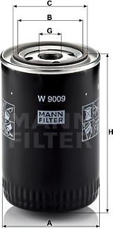 Mann-Filter W 9009 - Filtro olio www.autoricambit.com