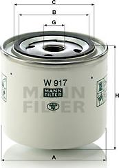 Mann-Filter W 917 - Filtro olio www.autoricambit.com