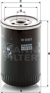 Mann-Filter W 936/5 - Filtro olio www.autoricambit.com