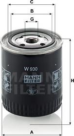 Mann-Filter W 930 - Filtro olio www.autoricambit.com