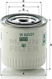 Mann-Filter W 920/21 - Filtro olio www.autoricambit.com