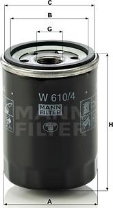 Mann-Filter W 610/4 - Filtro olio www.autoricambit.com