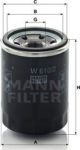 Mann-Filter W 610/2 - Filtro olio www.autoricambit.com