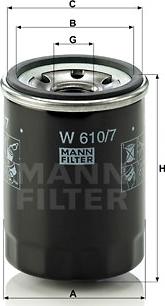 Mann-Filter W 610/7 - Filtro olio www.autoricambit.com