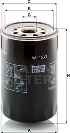 Mann-Filter W 1150/2 - Filtro olio www.autoricambit.com