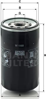 Mann-Filter W 1168 - Filtro olio www.autoricambit.com