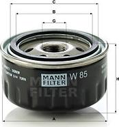 Mann-Filter W 85 - Filtro olio www.autoricambit.com