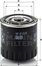 Mann-Filter W 815/5 - Filtro olio www.autoricambit.com