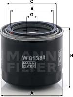 Mann-Filter W 815/80 - Filtro olio www.autoricambit.com