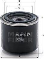 Mann-Filter W 811/83 - Filtro olio www.autoricambit.com