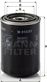 Mann-Filter W 818/81 - Filtro olio www.autoricambit.com